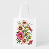 Daylily Bouquet Rubies Grocery Bag