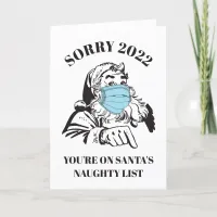 Sorry 2024 You're On Santa's Naughty List Funny Holiday Card