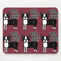 Boston Accent Terrier Pattern Mouse Pad