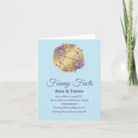Simple Text Lilac Purple Wedding Gold Funny Facts Invitation