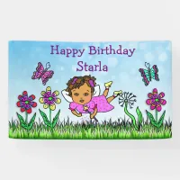 Happy Birthday Banner Purple  Fairy