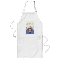Get Back To The Kitchen Cute Kawaii Girl Chef Long Apron
