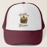 Gather and Game Fun at Thanksgiving Design Trucker Hat