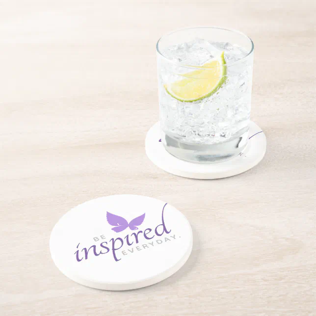 Inspirational Be Inspired Everyday Butterfly Coaster