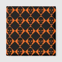 Halloween Black Skull Magnet