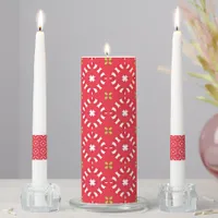 Christmas Holiday Charm Pattern 04 -  Unity Candle Set