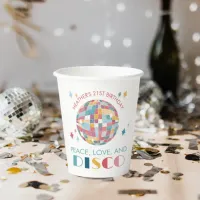 Disco Garden Party Peace, Love, and Disco Paper Cups