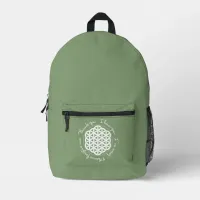 Flower of Life Ho'oponopono Printed Backpack