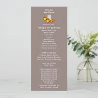 Modern Sunflower Wedding Program