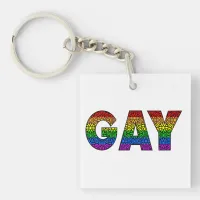 GAY Flower Pride Colors Keychain