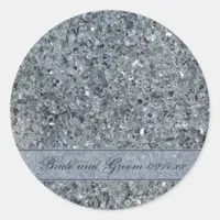 Faux Sparkle Wedding Envelope Seals