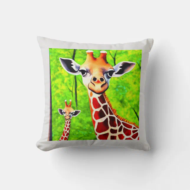 Giraffe's eye throw pillow