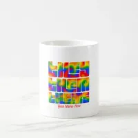 They Them Theirs Pronouns Rainbow Tie Dye  Coffee Mug