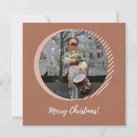 Merry Christmas NYC Rockefeller Plaza Drummer Boy Holiday Card