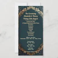 Elegant Wedding Invitation Suite with Gold Floral 