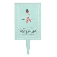 Magic and Wonder Christmas Snowman Mint ID440 Cake Topper