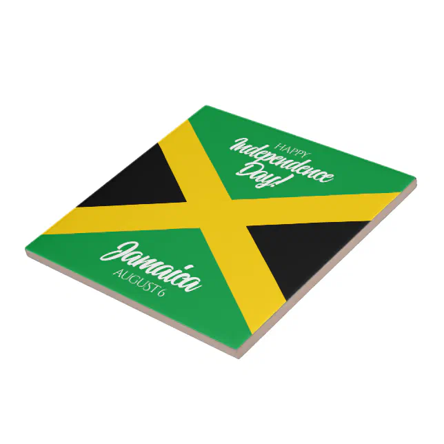 Jamaican Independence Day Jamaica National Flag Ceramic Tile