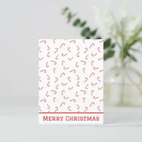 Personalized Candy Cane Christmas Postcard