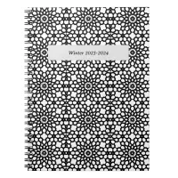 Snowflake Black and White design Notebook