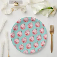 Red Seashell Ornament  Paper Plates