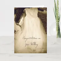 Congratulations On Your Wedding, Dress in Snow Card