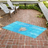 Conch Shell "Beach Life" Outdoor Rug