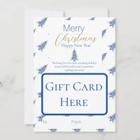 Blue Pagoda Christmas Tree Gift Card Holder