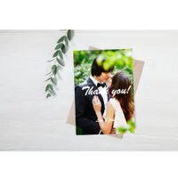 Flat Wedding Thank You Card