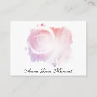 *~* Pastel Abstract Pink ROSE Business Card