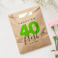 Modern Girly Bright Green 40 and Fresh Favor Bag
