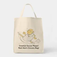 Greatest Dad Soccer Player Cartoon Tote Bag