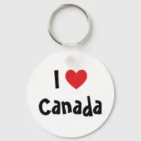 I Love Canada Keychain