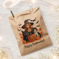 Witch Cats Bats & Pumpkins Halloween Favor Bag