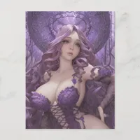 Purple Lingerie Postcard