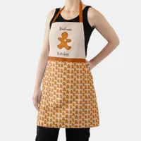 Cozy Christmas Gingerbread Man Grandma's Kitchen Apron