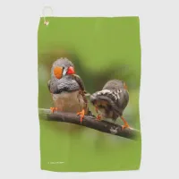 A Cheeky Pair of Zebra Finches Golf Towel