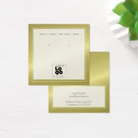 Add Logo Brass Faux Metallic Earring Display Card