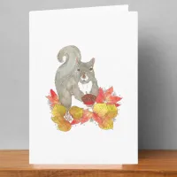 Squirrel Pecan Pie Thanksgiving Card