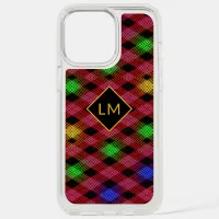 Monogram Gingham Check Multicolored Pattern iPhone 15 Pro Max Case