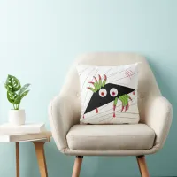 Funny Halloween Cartoon Monster Throw Pillow