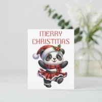 Dancing Panda Cub - Christmas Card