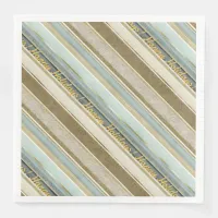 Earth Tones Gold Christmas Pattern#28 ID1009 Paper Dinner Napkins