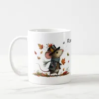 Cute Mouse in a Top Hat Autumn Aesthetic Coffee Mug