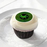 Personalized Green Dinosaur Hide Edible Frosting Rounds