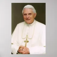 Pope Benedict XVI with Hands Folded Poster