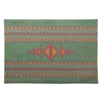 Southwest Sagebrush Green Geometric Design Cloth Placemat