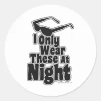 Sunglasses After Dark Classic Round Sticker