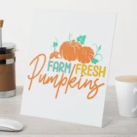 Farm Fresh Pumpkins Pedestal Sign