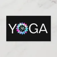 *~* Yoga Mandala OM  Aum  Lotus Teacher Instructor Business Card