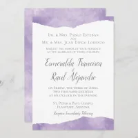 Lavender Watercolor Wedding Invitation